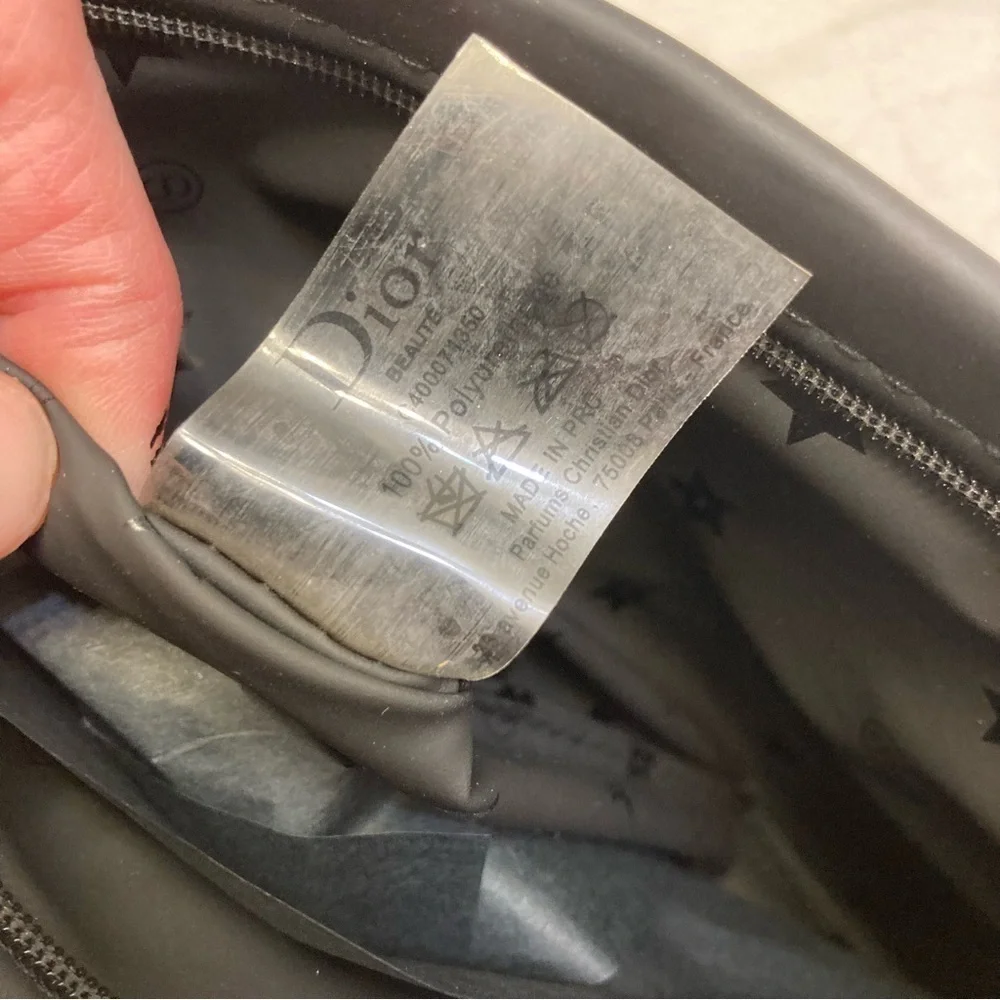 Dior black cosmetic clutch bag